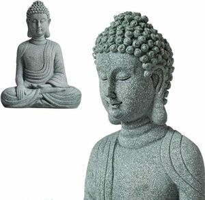FENGSHUI-CAISHEN 小さな仏像 - ハンドメイド仏陀 仏陀 石 瞑想用 禅魚 水槽 卓上装飾 ベビーブッダ