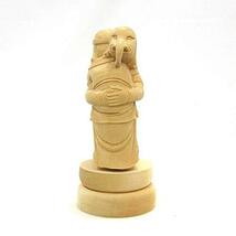 栗田こだわり仏像 【諸天神】 歓喜天（聖天）双身立像（総高約20cm、幅10cm奥行10cm）円台 桧木製高級木彫り_画像3