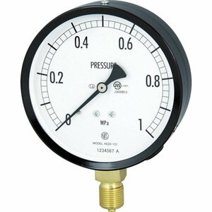 長野 普通形圧力計(A枠立形・φ100・G3/8B・0.0~0.10Mpa) AE20-131-0.1MP