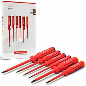 PB SWISS TOOLS ピービースイスツールズ 6本組 スイスグリップクラシックタイプ 絶縁ドライバーセット(マイナス・プラス)