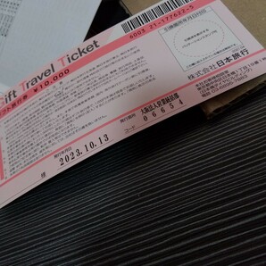 日本旅行社 ギフト旅行券 一万円分一枚 送料無料格安スタートの画像2