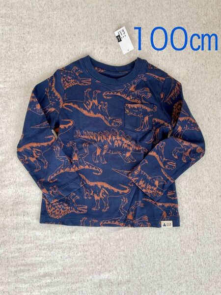 【新品】babyGAP 100長袖ロンT 恐竜柄 子供服