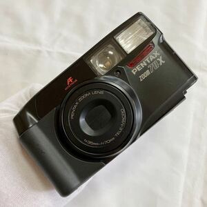 ジャンク品 PENTAX ZOOM70-X コンパクトカメラ フィルム カメラ ペンタックス ブラック 黒 レトロ