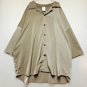 CASPER JOHN キャスパージョン バリアス ドルマン シャツ Dolman 半袖 オープンカラーシャツ　開襟 カーキ