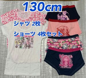 130cm　鬼滅の刃　半袖シャツ＆ショーツ セット 女の子