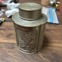 ROYAL SELANGOR ロイヤルセランゴール ピューター茶筒 茶壺 茶入れ 重量約850g_画像1