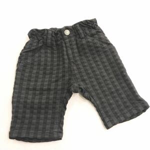 【新品未使用】F.O.KIDS エフオーキッズ ハーフパンツ のびのび　チェック グレー 6分丈 キッズ 120cm 短パン　ショートパンツ　ストレッチ