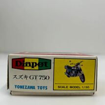 当時物 ヨネザワ ダイヤペット 1/30 スズキ GT750 YONEZAWA Diapet SUZUKI 旧車 オートバイ バイク ダイキャスト ミニカー 昭和レトロ_画像3