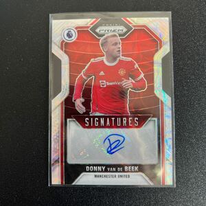 Donny Van De Beek 直筆サインカード 　2021-22 PANINI PRIZM premier league - Auto signatures chioce prizm - Manchester United