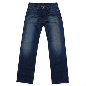 廃盤　Levi's　デニムパンツ 522-03 W32 日本製 リーバイス ジーンズ ボタンフライ スーパーローライズ ジーパン Gパン加工デニム