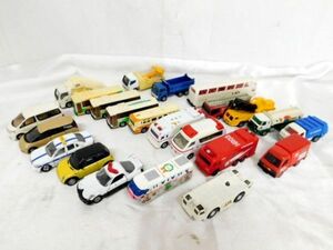 T611★TOMICA 21点 まとめて 消防車/救急車 /ゴミ収集車/タクシ/都営バス トミカ ミニカー ★送料590円〜