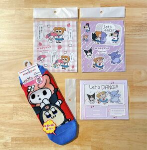 新品☆ポプテピピック サンリオ 靴下 シール ステッカー アクリルスタンド クロミ マイメロ