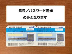 ★１円スタート★ＡＮＡ全日空株主優待券２枚セット【有効期限２０２４年５月末】（青）★番号・パスワード通知限定　(240501)