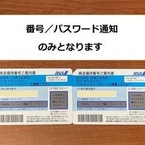 ★１円スタート★ＡＮＡ全日空株主優待券２枚セット【有効期限２０２４年５月末】（青）★番号・パスワード通知限定 (240504)の画像1