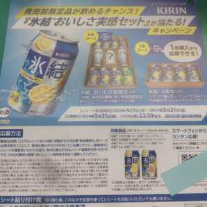 懸賞応募★6本コース！キリン氷結おいしさ実感セットが5000名様に当たる！発売前限定品が飲めるチャンス！応募レシート（はがき付）の画像1