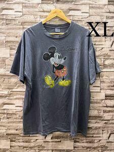 XL グレー ミッキー ディズニー 半袖Tシャツ 半袖 Tシャツ カットソー トップス ビンテージ