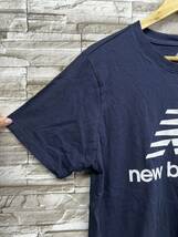 XL new balance ニューバランス ネイビー 半袖Tシャツ 半袖 Tシャツ カットソー トップス ロゴ ロゴTシャツ_画像5