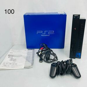 4SC063 SONY ソニー プレステ2 SCPH-30000 電源コード コントローラー 取説 箱付き ゲーム機 ゲーム 通電OK 中古 現状品 動作未確認の画像1