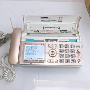 4SB044 Panasonicパナソニック パーソナルファクス 電話機 子機 ファックス ピンクゴールド 固定電話 通電OK中古現状品の画像2