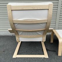 4SC131 IKEA イケア POANG ポエング 901.706.39 パーソナルチェア & オットマン 家具 1人用ソファ 中古 現状品 ※シミあり_画像4