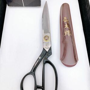 4SA024 長太郎作 東鋏 全長:約25.5cm 裁ちばさみ 羅紗切り 裁縫道具 洋裁 ハンドメイド 手芸 ハサミ はさみ 中古 現状品の画像2