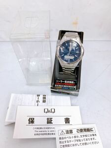 4SC149 CASIO 自動巻腕時計 デジタル/ステンレス BLK SLV WVA-M640 ウェーブセプター 中古 現状品