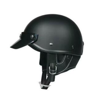 ポリスヘルメット　Ｍ　Ｌ　ＸＬ　マットブラック　キャップ型　半帽　　半ヘル
