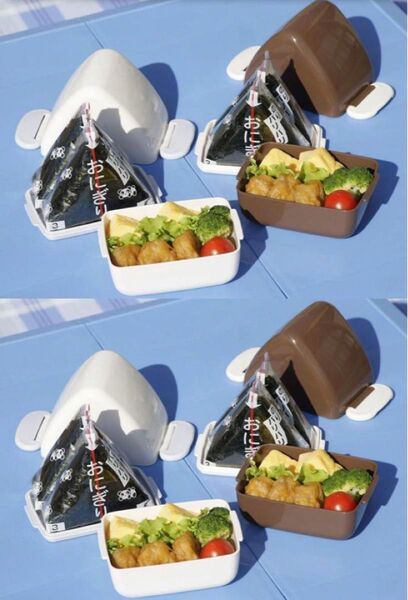2セット おにぎりケース おかずも入る おにぎBOX 遠足 アウトドア ピクニック 計4個