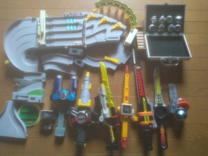 * junk treatment! man . oriented toy ( toy ) set sale! Squadron hero ., gun Kamen Rider Wizard minicar ETC course etc. free shipping 