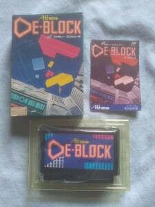 【激レア！希少な一品】FCファミコン　アテナ　デブロック　DE-BLOCK　パズルゲーム　箱、説明書付き！動作確認済　比較的マシな方