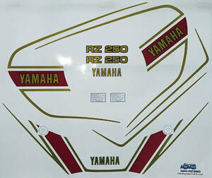 ヤマハRZ250初期型【ブラックモデル用】GOLD/REDデカールセット