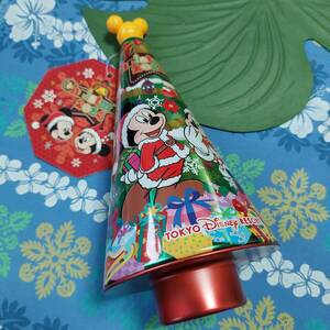 2014年　ディズニーリゾート　クリスマスツリー型　お菓子の容器缶