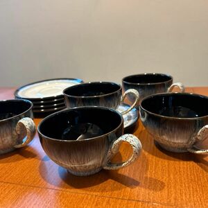 Denby ヘイロー　カップ　ソーサー　5セット　デンビー　希少品 ティーカップ コーヒーカップ