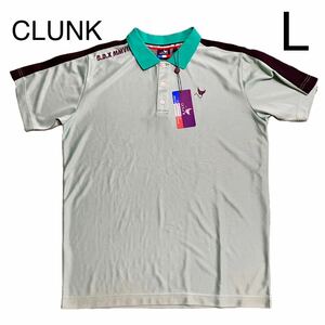 X301 未使用 クランク CLUNK メンズ L 半袖ポロシャツ ゴルフ ゴルフウェア 半袖 GOLF ポロシャツ 速乾性 