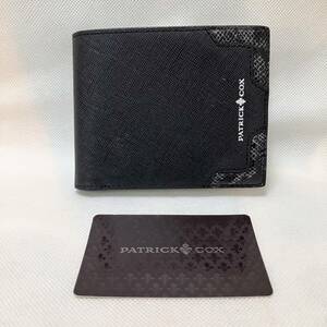W829 未使用 パトリックコックス PATRICKCOX 折り財布 二つ折り財布 メンズ ブラック