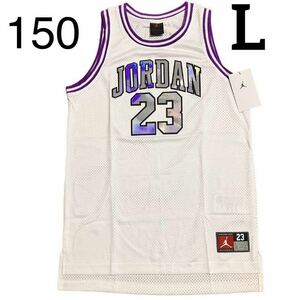  unused Jordan JORDAN Nike NIKE Kids child clothes no sleeve tank top girl man white × purple L 150cm