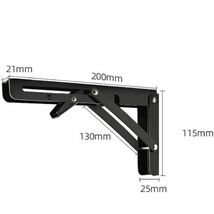 棚受け金具 アングル L字型 2本セット 棚受け 折りたたみ ブラック 壁テレビ_画像3