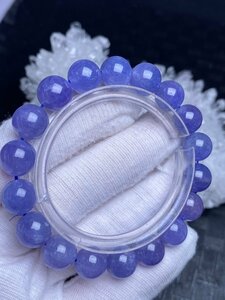 即決 0124b071 天然美品★【65Aタンザナイト】★ブレス 10.5-11mm（新品）