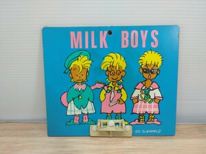当時物　レトロ　MILK BOYS　ミルクボーイズ　SUN WORLD　壁飾り　飾り物　置物　ヴィンテージ　キャラクターグッズ　レトロポップ　T