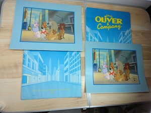 当時物　レトロ　Disney ディズニー OLIVER&COMPANY LITHOGRAPH リトグラフ　1998　印刷物　ヴィンテージ　飾り物　絵　