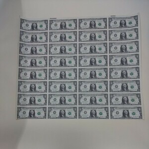  foreign note America 1 dollar .32 sheets 