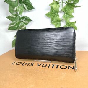 1円 ルイヴィトン LOUIS VUITTON エピ ジッピー ラウンドファスナー 長財布 シリアル CA3078ブラック ノワール 黒 男女兼用 M61857の画像2