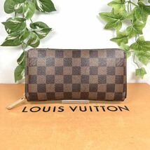 1円 ルイヴィトン LOUIS VUITTON ダミエ 長財布 ジッピー ラウンドファスナー N41661 シリアルナンバー CA5121男女兼用_画像1