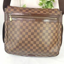 1円 ルイヴィトン LOUIS VUITTON ショルダーバッグ バスティーユ N45258 ダミエ エベヌ ブラウン シリアルSP0025_画像2