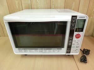 動作保証●HITACHI 日立 オーブンレンジ 電子レンジ フラット庫内 角皿欠品 庫内容量：22L 白/ホワイト系 MRO-NF65C●