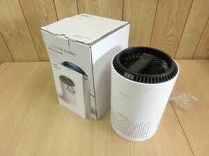 未使用コンパクト空気清浄機 Portable Air Purifie ～16畳対応 タイマー/アロマ 白/ホワイト系 匂い/タバコ臭/PM2.5 DH-JH01●