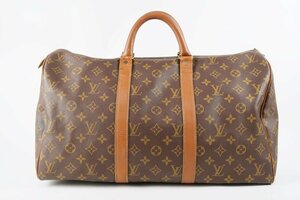 【美品】LOUIS VUITTON ヴィトン キーポル45 北米限定 モノグラム 旅行鞄 ボストンバッグ ハンド【QM35】