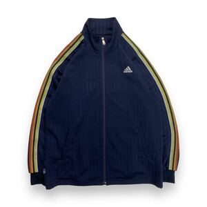 00s adidas アディダス トラックジャケット ジャージ ネイビー×オレンジ L y2k