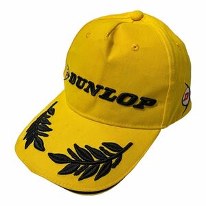 DUNLOP ダンロップ 6パネルキャップ 帽子 モータースポーツ バイク イエロー 