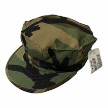 デッドストック 新品 US ARMY アメリカ軍 コンバットキャップ ユーティリティキャップ 帽子 リップストップ ウッドランド 迷彩 ミリタリー_画像1